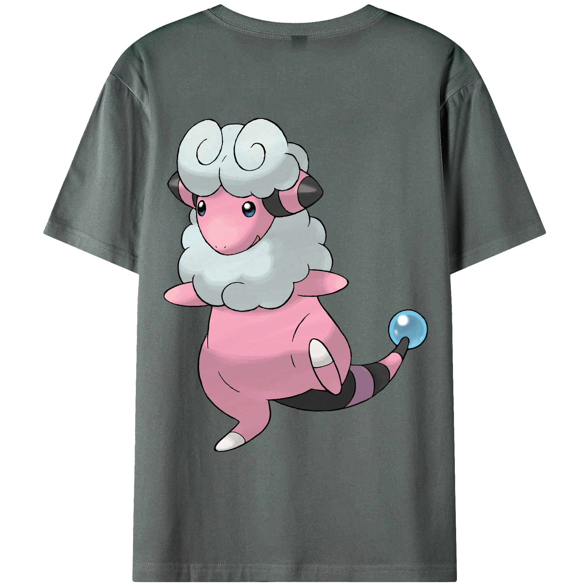 （画像用） ポケットモンスター Pokémon 綿100％ メンズ半袖Tシャツ（バックプリント） 通気性